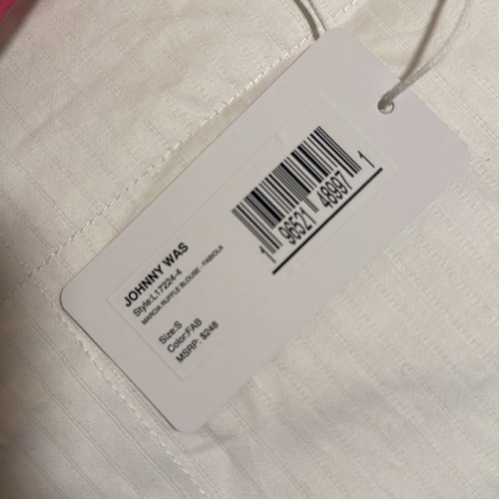 Jade by Johnny Was Marcia Ruffle Blouse with matching camisole, size small w tag - Picture 10 of 10